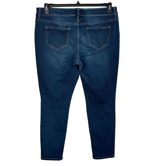 Maurices SZ 20R Jeggings Jeans Whiskered Stretch Rear Pockets Zip-Fly Blue - Picture 4 of 8